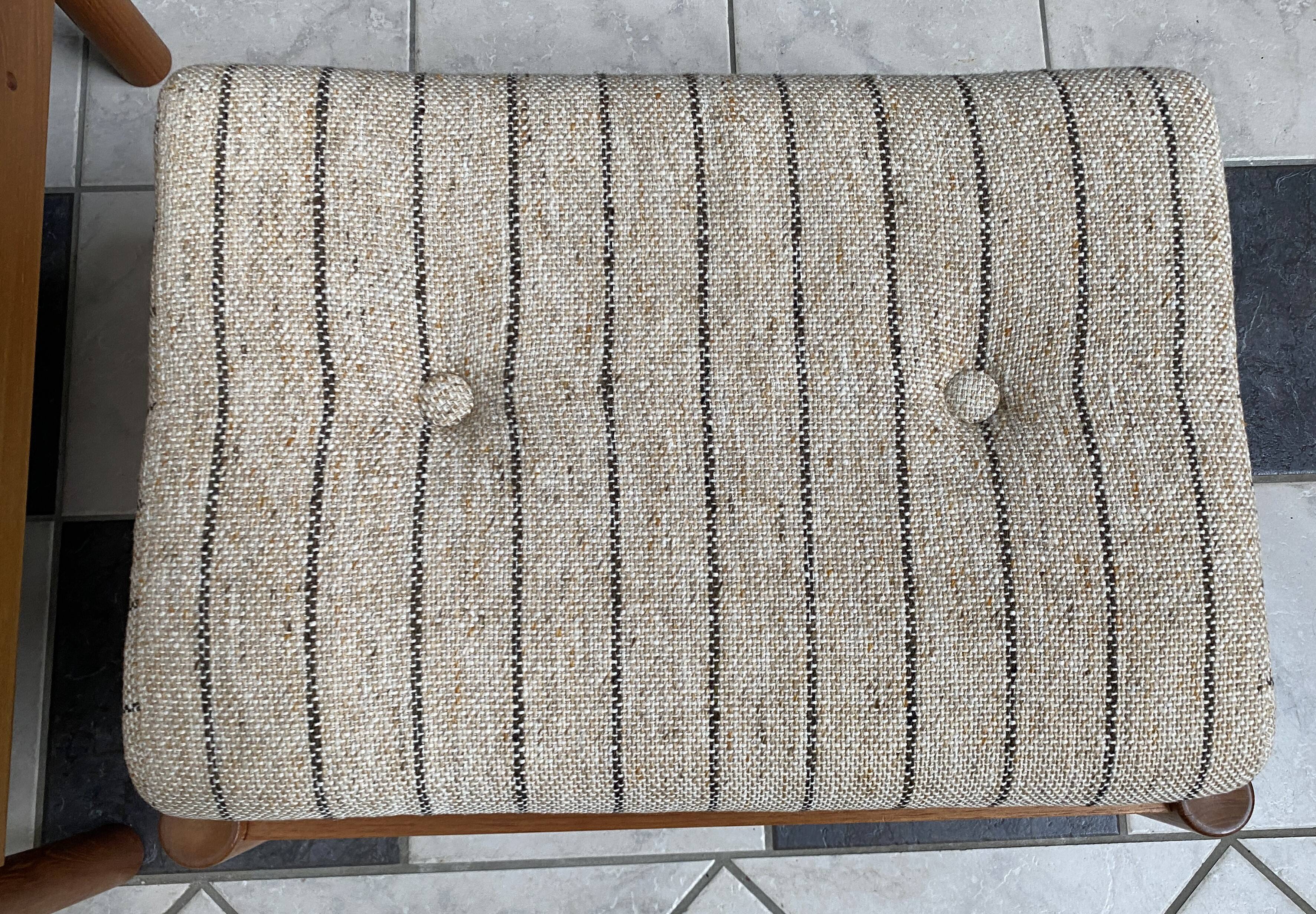 High back relax chair with hocker 1960s by Tarm Stole Denmark