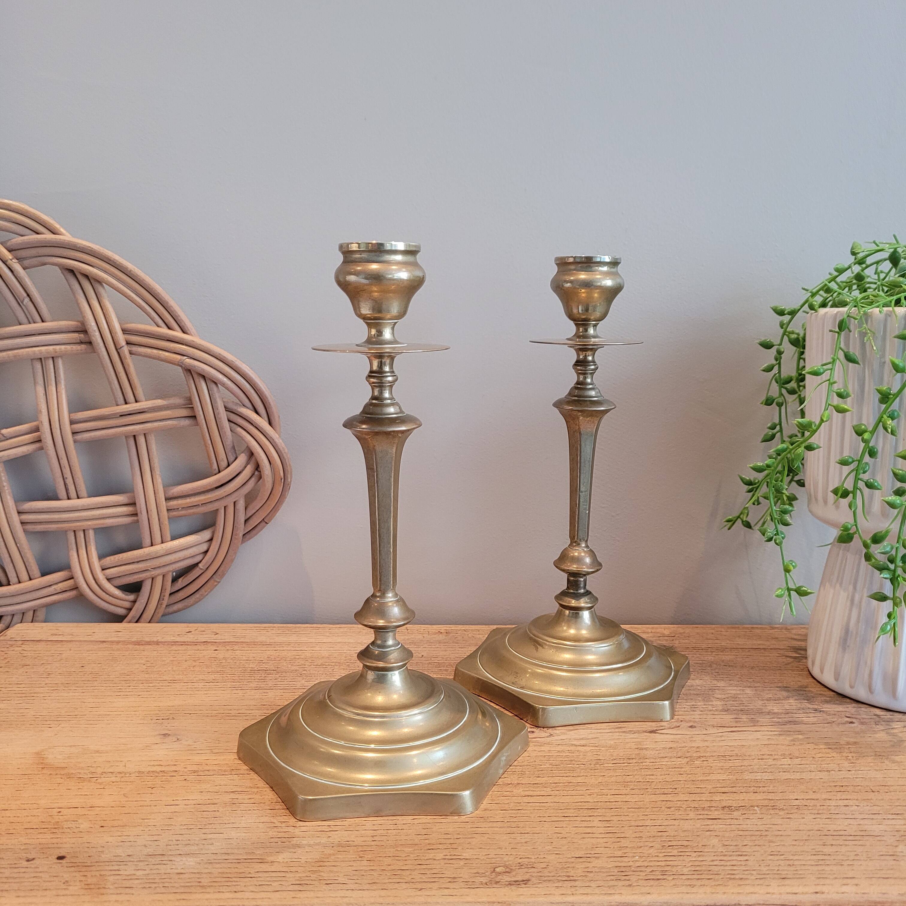 La Redoute x Selency pair of brass candle holders 09