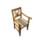 Dutch Empire Lyre Back Armchair in Cherrywood