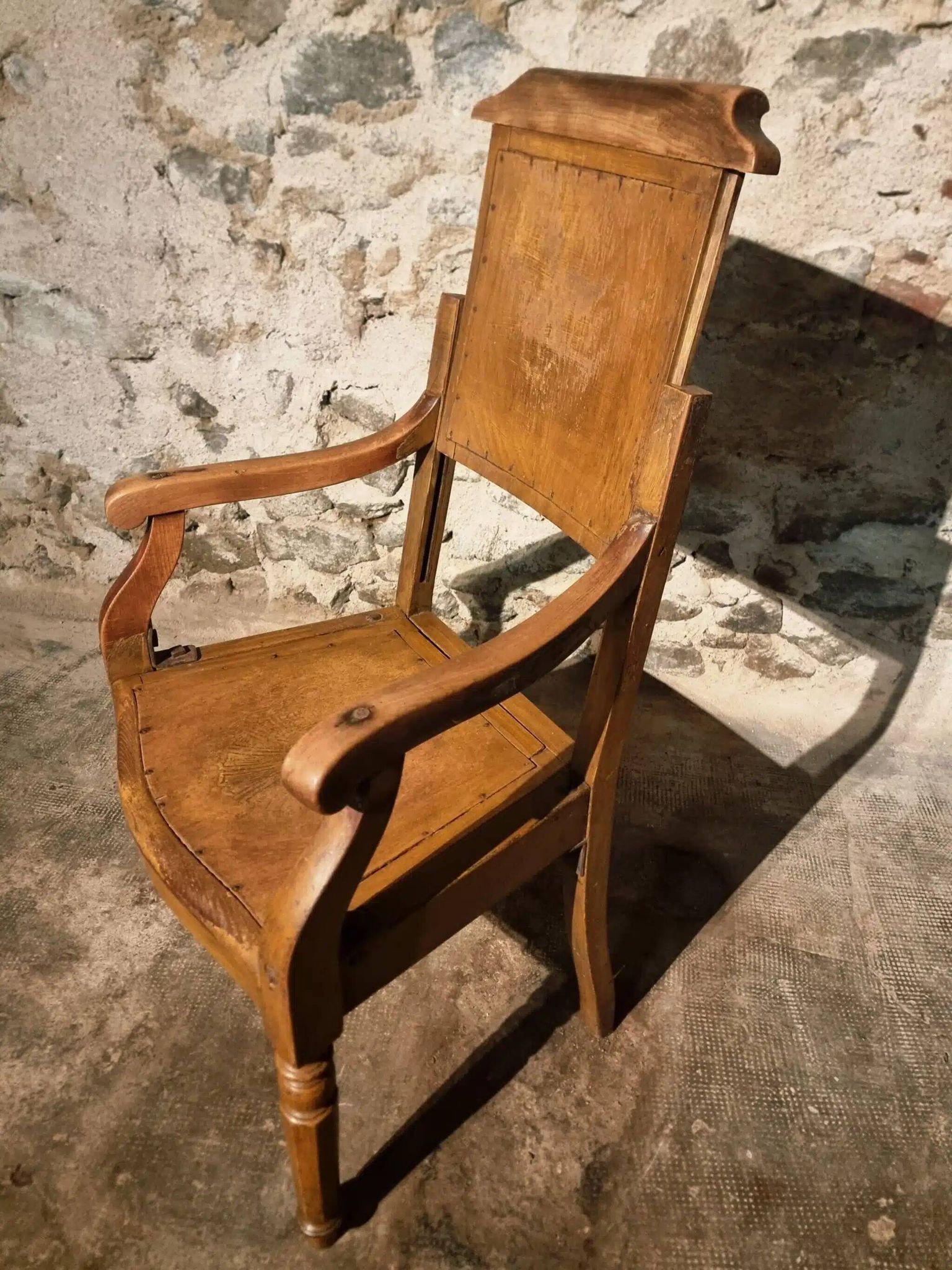 Antique French barber's chair, early 1900s