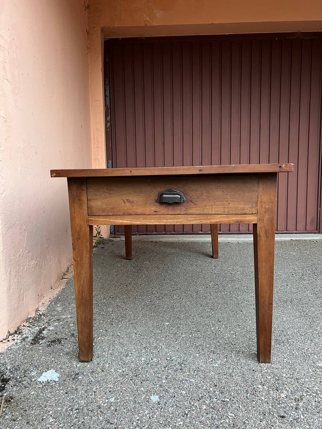 Solid wood farmhouse table