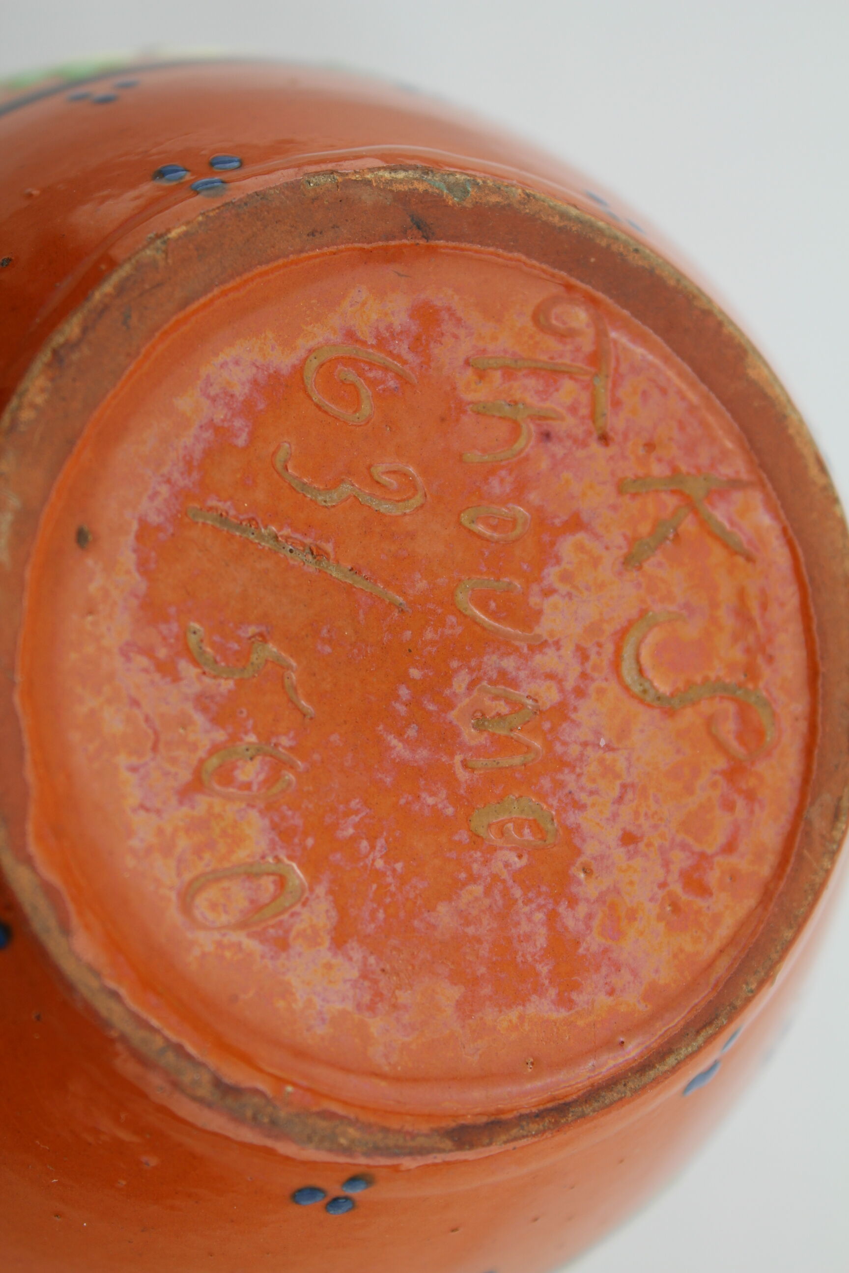 Vase ceramic Alsatian, flower pattern