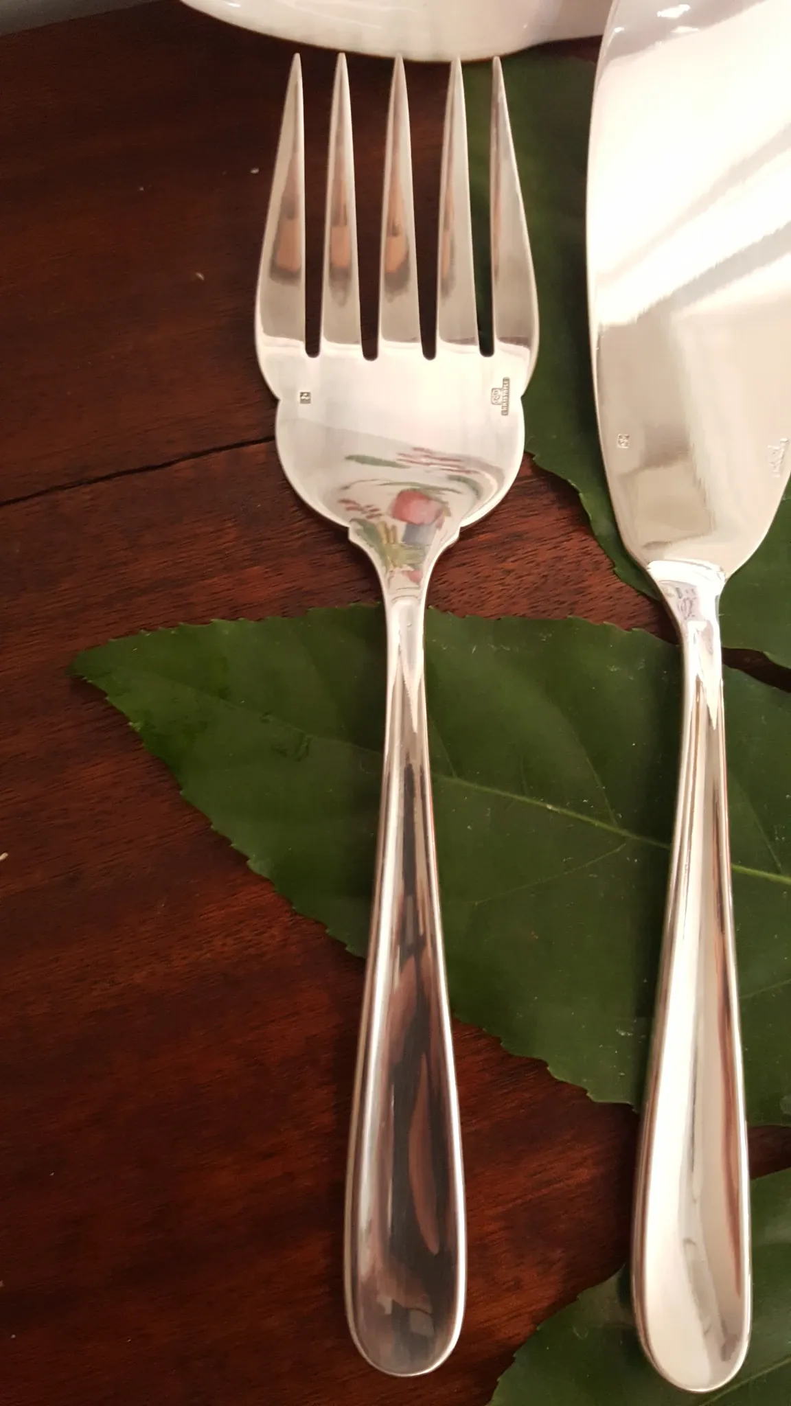Christofle Fish Service Cutlery Model Dax Silver-Plated Metal 22 - 28 cm