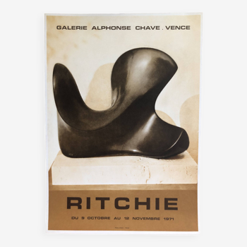 Affiche Ritchie Galerie Alphonse Chave Vence 1971