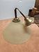 Suspension Art Deco forme conique,opaline et laiton