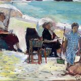 Family portrait signed Patrice Landauer