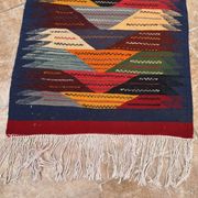 Small Moroccan rug, kilim picaso, flat woven rug, decoration