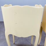 Pair of bedside tables Louis XV style white