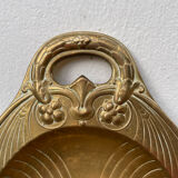 Art Deco oval silver-plated metal dish