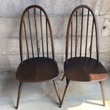 Suite of 4 quaker chairs by Ercol