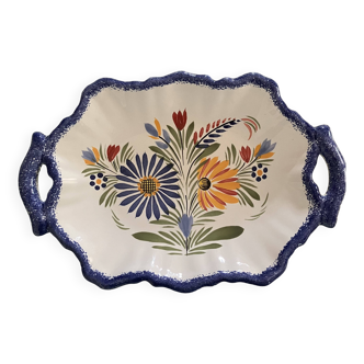 Earthenware dish signed Henriot Quimper