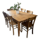 Large vintage farmhouse table from the 50s in solid wood (oak)