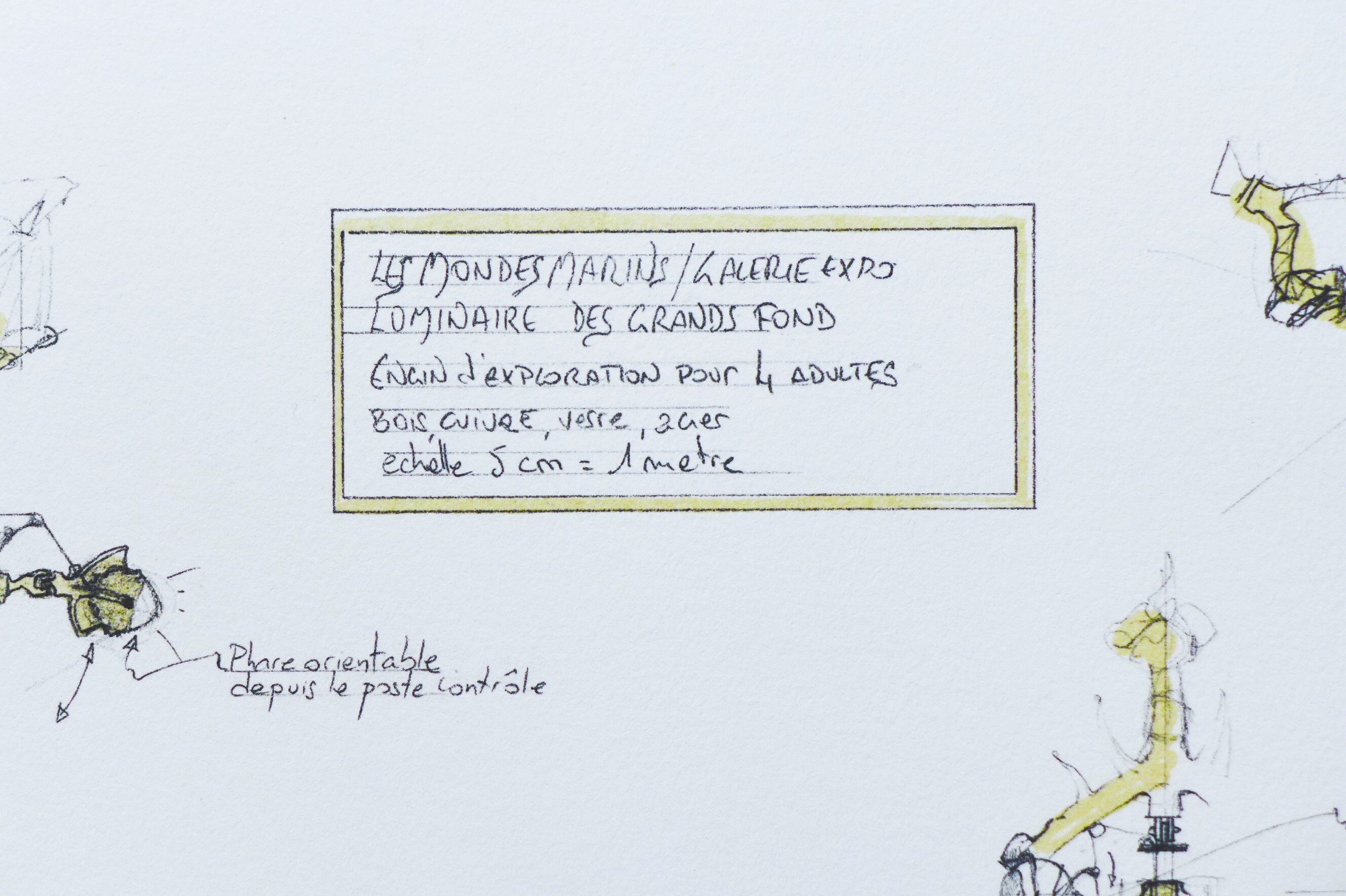 François delaroziere, luminaire des grands fonds, 2008. original lithograph signed