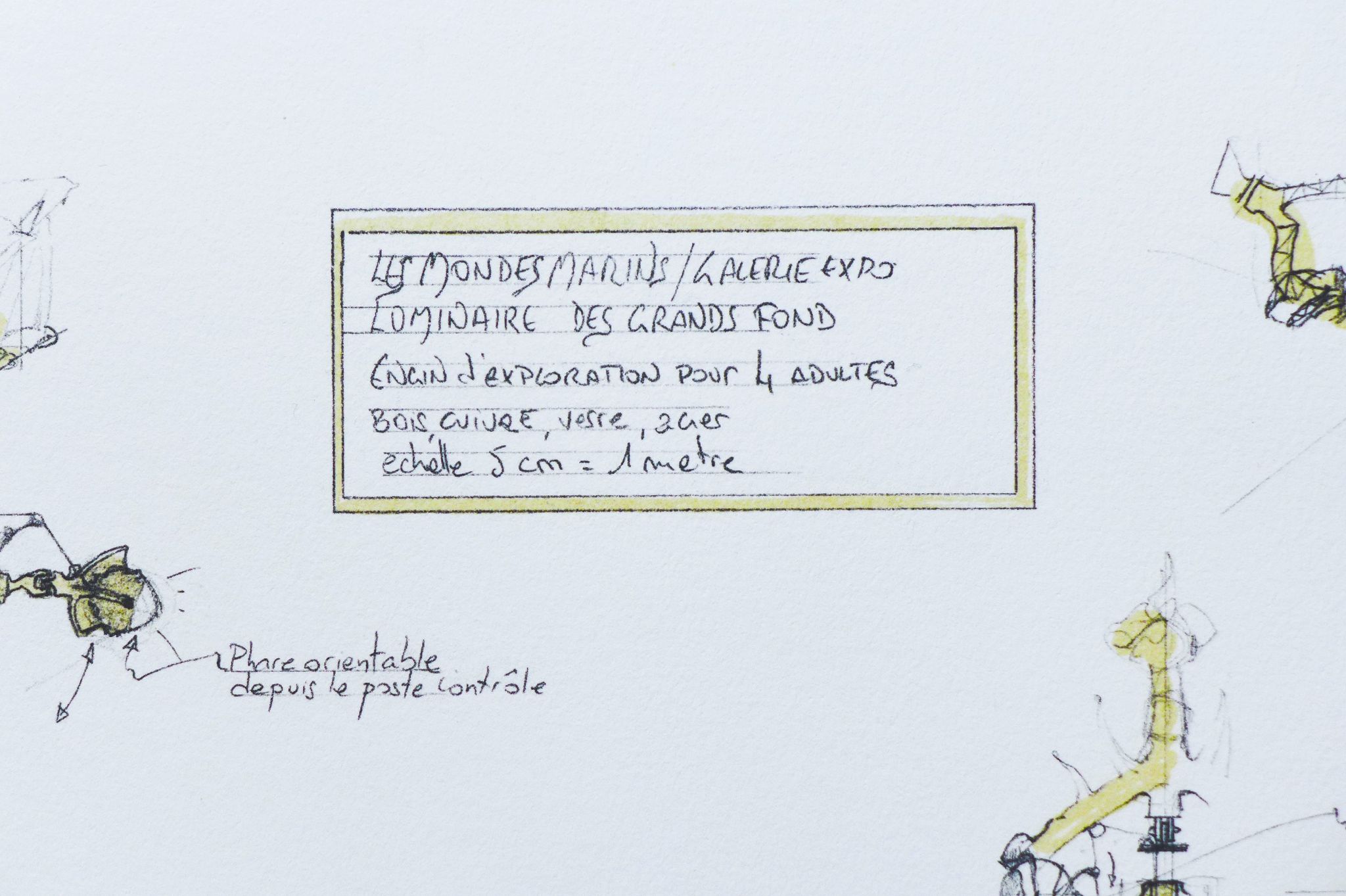 François delaroziere, luminaire des grands fonds, 2008. original lithograph signed
