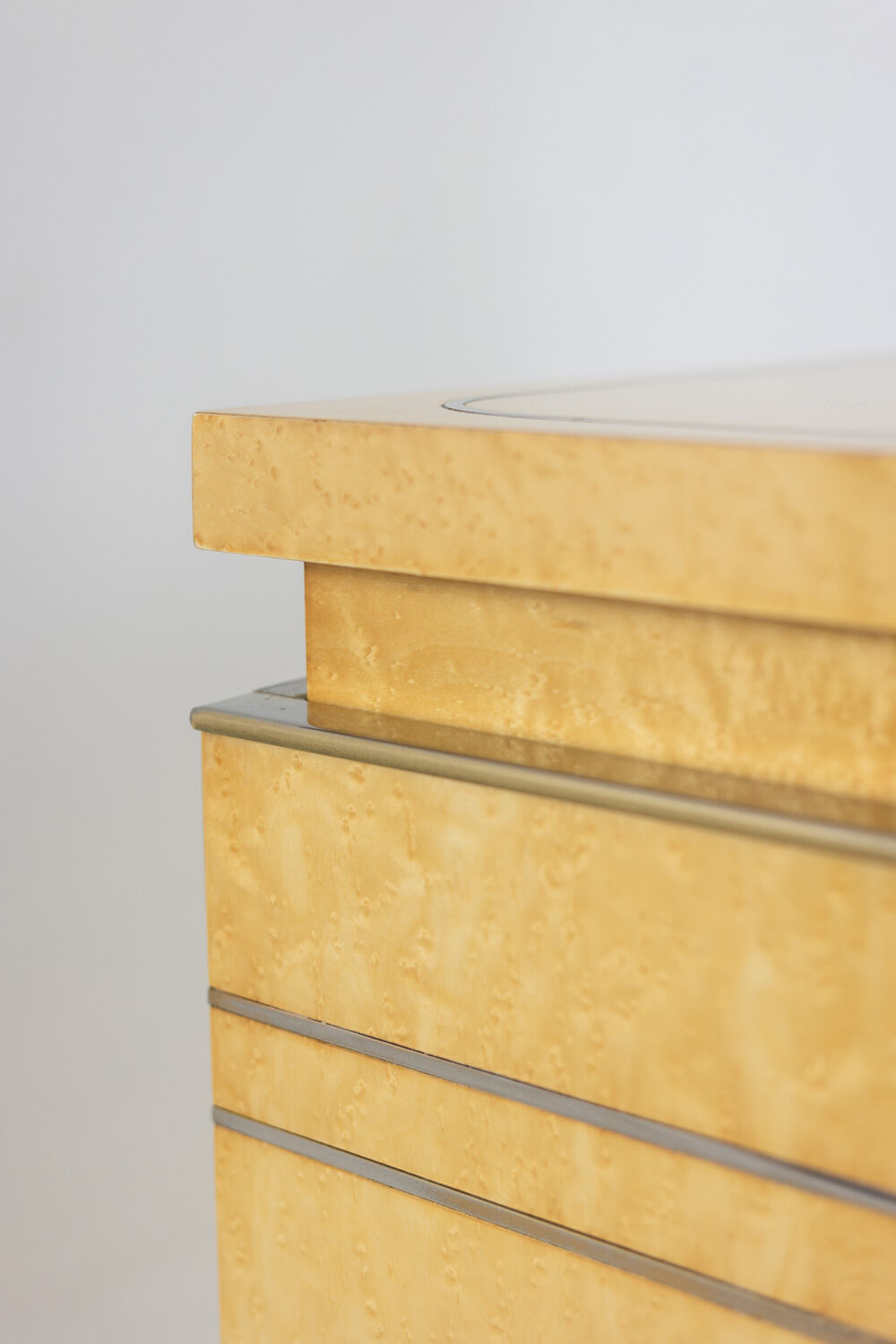 Four-door birch wood enfilade. 1970s.