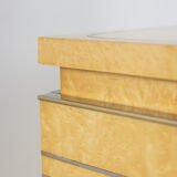 Four-door birch wood enfilade. 1970s.