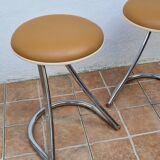 Pair of vintage "Z" stools Mirima France