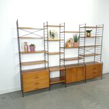 Teak WHB string modulair vrijstaand LP wandsysteem