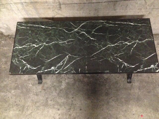 Lower formica and wrought iron table