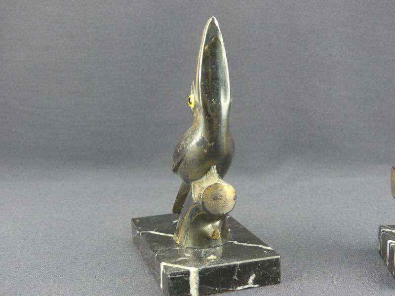 Pair of Art Deco toucan bookends