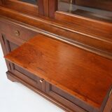 English Wooden Bookcase Cabinet, 1950s