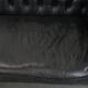 Set consisting of a cowhide leather Chesterfield sofa and matching ottoman