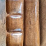 plateau en bois vintage à compartiments