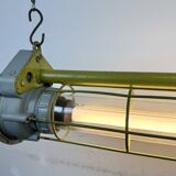 Grey Soviet Industrial Hanging Tube Light, 1970s