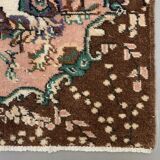 Vintage turkish rug 216x122 cm shabby carpet central anatolian medium