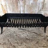 Old Vintage Black Cast Iron Fireplace