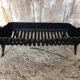 Old Vintage Black Cast Iron Fireplace