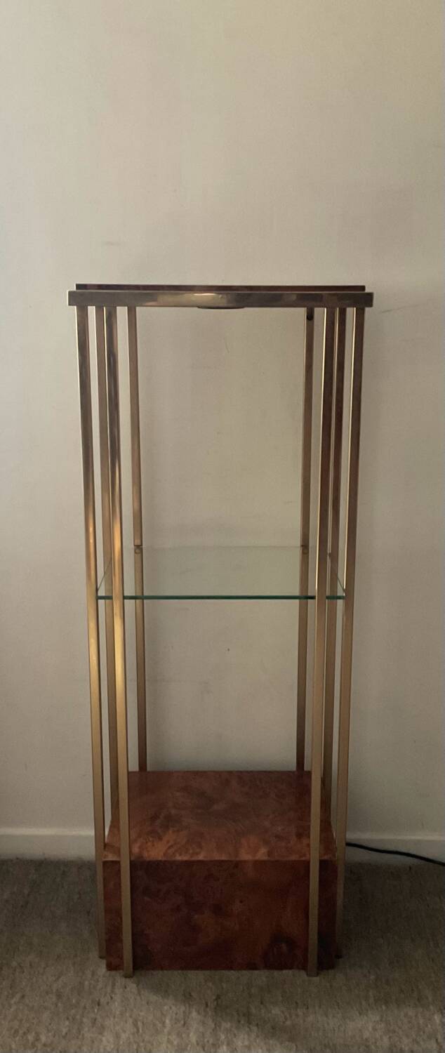 Belgo Chrom shelf 23kt gold plated from the 70s