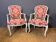 Pair of Louis XV Style Cabriolet Chairs in Polychrome Beech