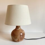 Artisanal lamp in vintage enamelled stoneware