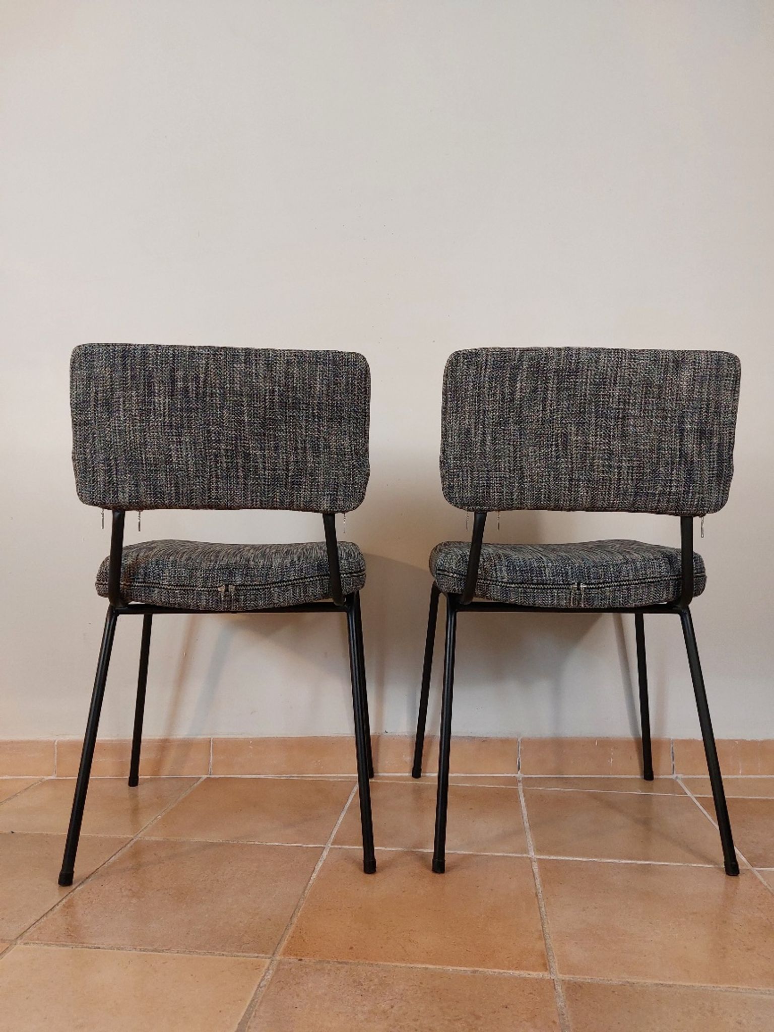 Set of 4 design chairs André Simard, Edition Airborne, French Modernism 1960s