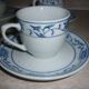 4 cups and sub-cups ceramic white and blue