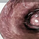 Large dish in several layers of glass, in a beautiful purple colour 1980s