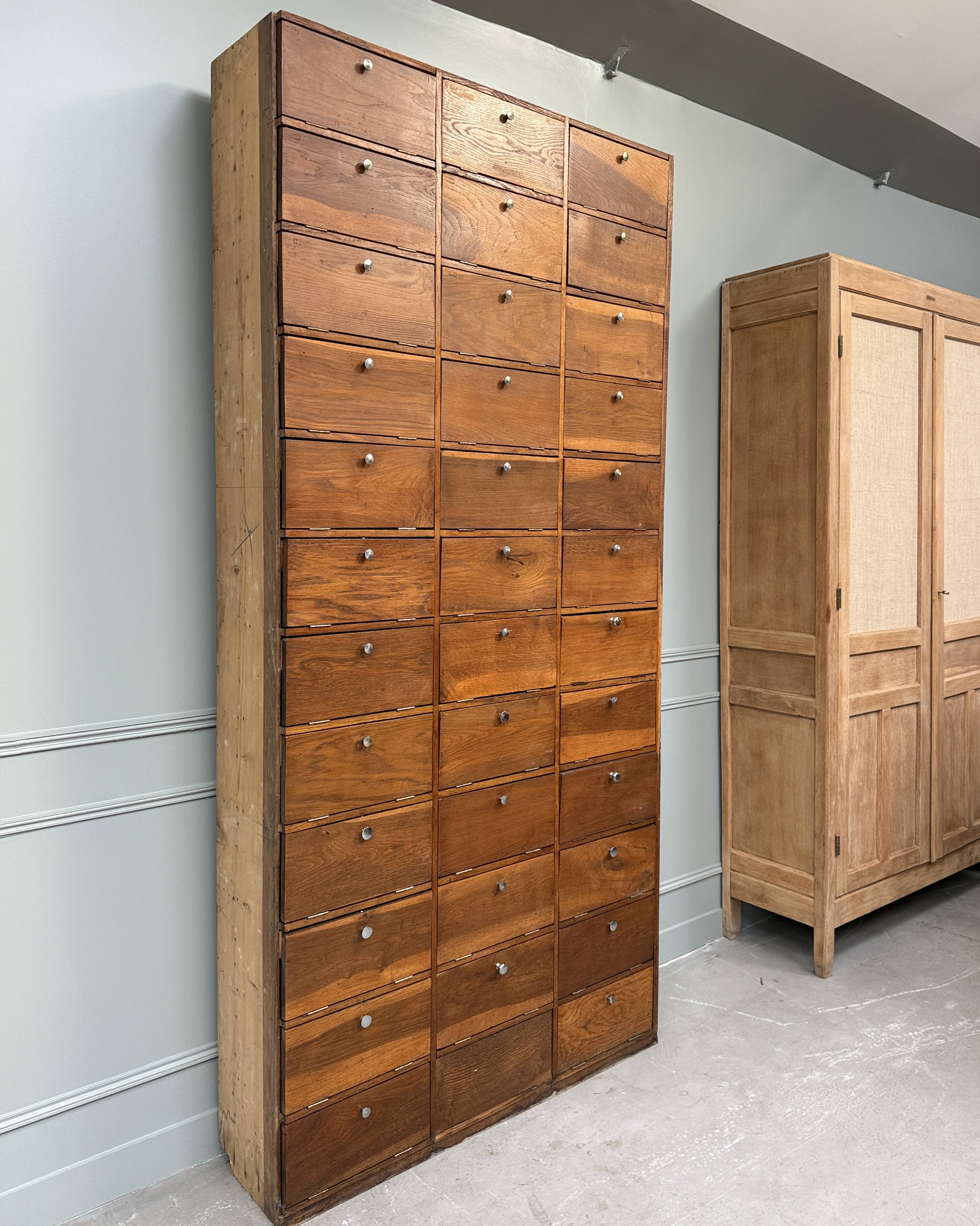 Pair of large drop-front notary cabinets (refurbished)