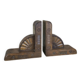 Pair of wooden bookends