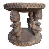 African art, tribal art, antique caryatid stool