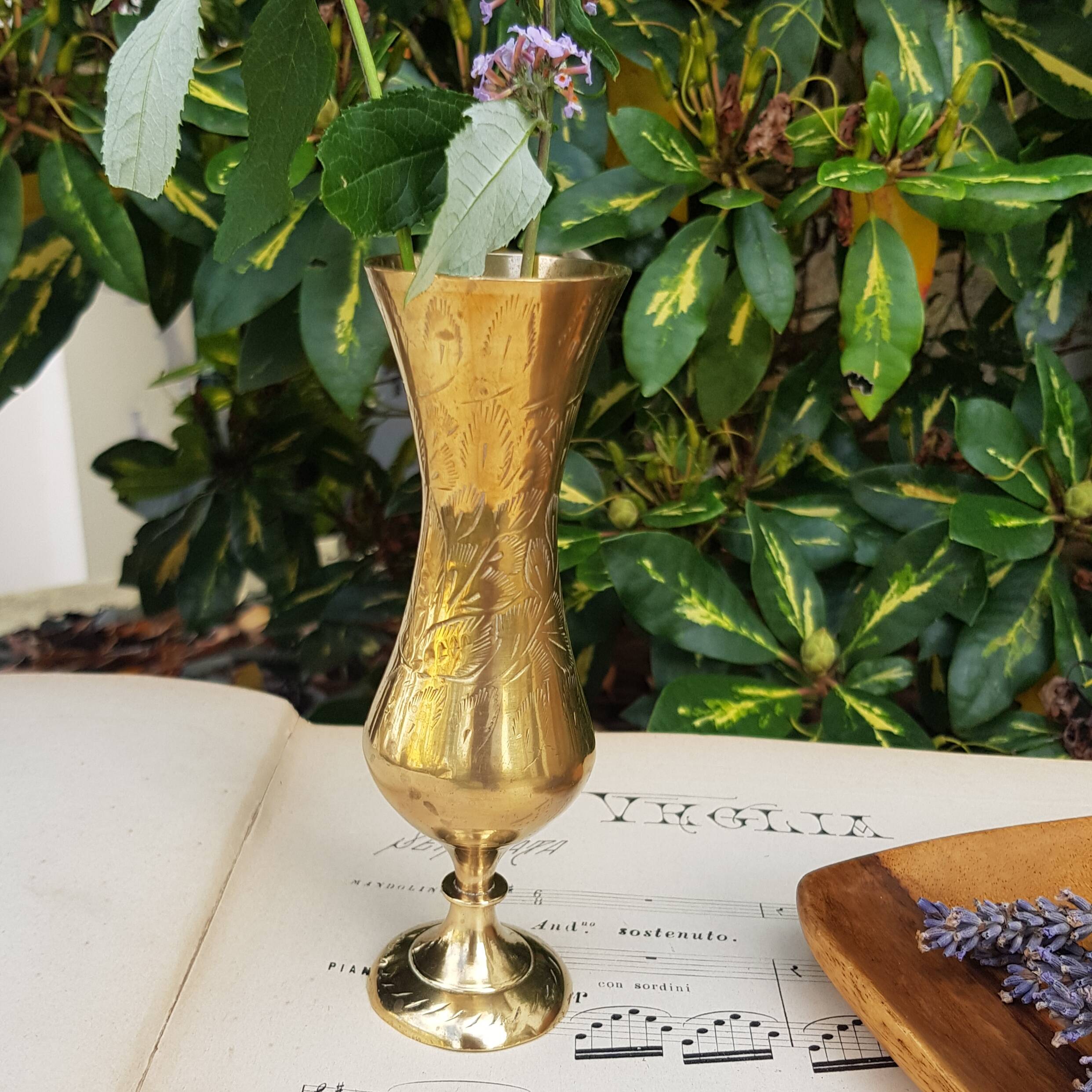 Small brass vase