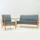 Mid-Century Sofa Set with Easy Chairs by Tove & Edvard Kindt-Larsen 60s