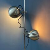 Silver mid-century vintage Herda eyeball floor lamp