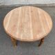 Art Deco round extendable dining table renovated in solid oak 225cm 20th century