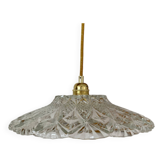 Vintage glass lampshade pendant light - tableware collection -