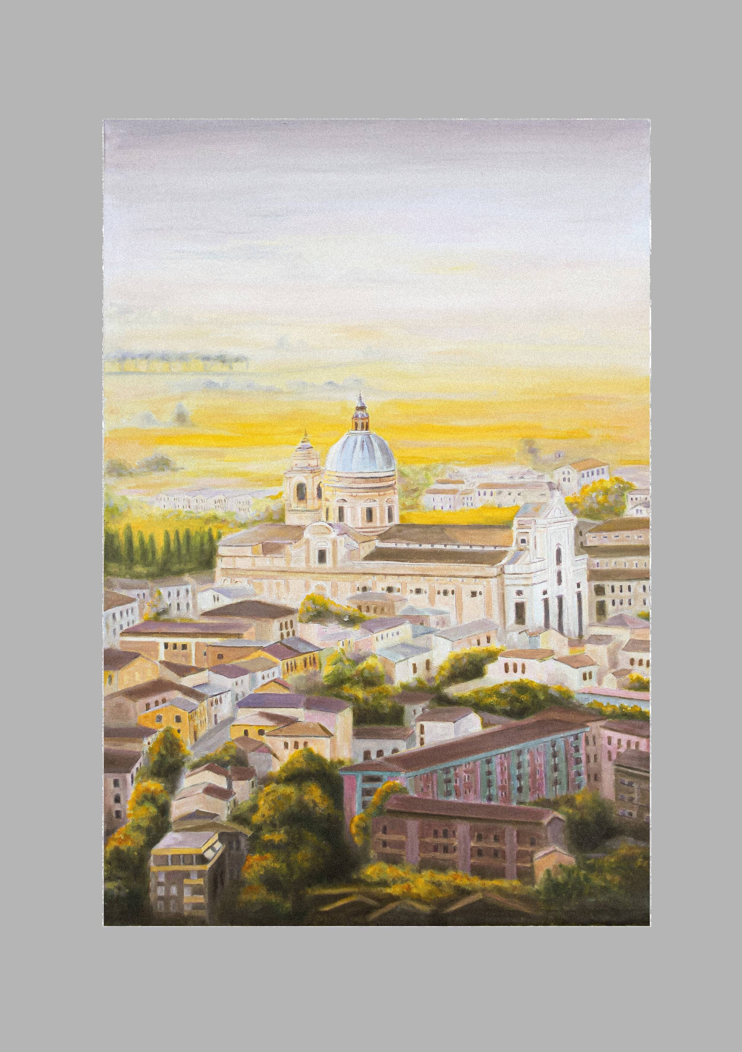 Painting of oil from Asís in Italia. Oleo de Asís.