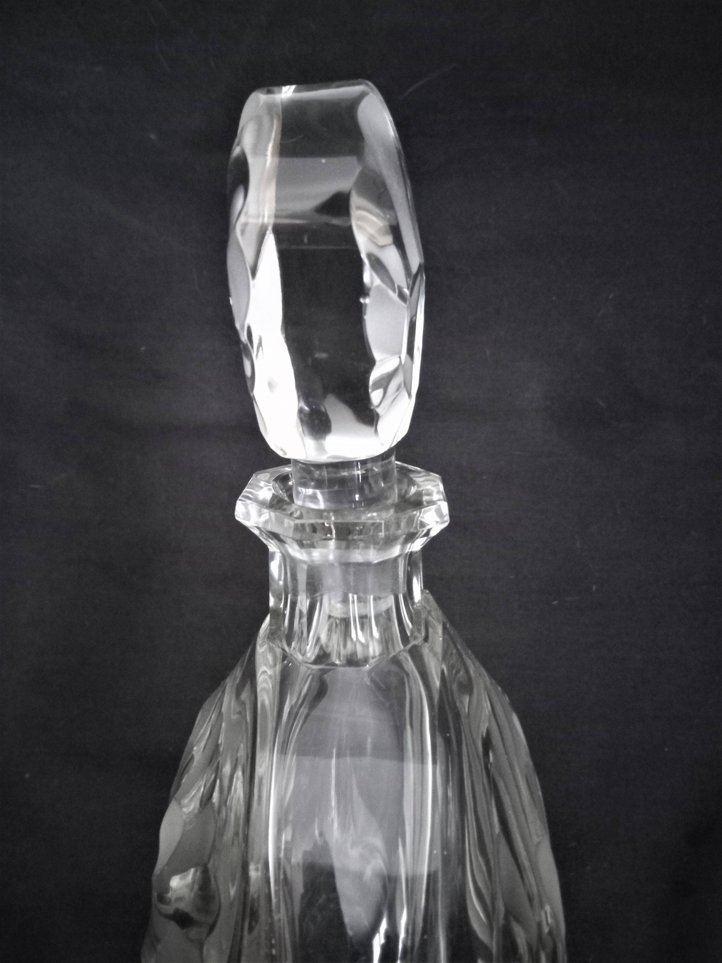 Large Art Deco crystal spirit decanter