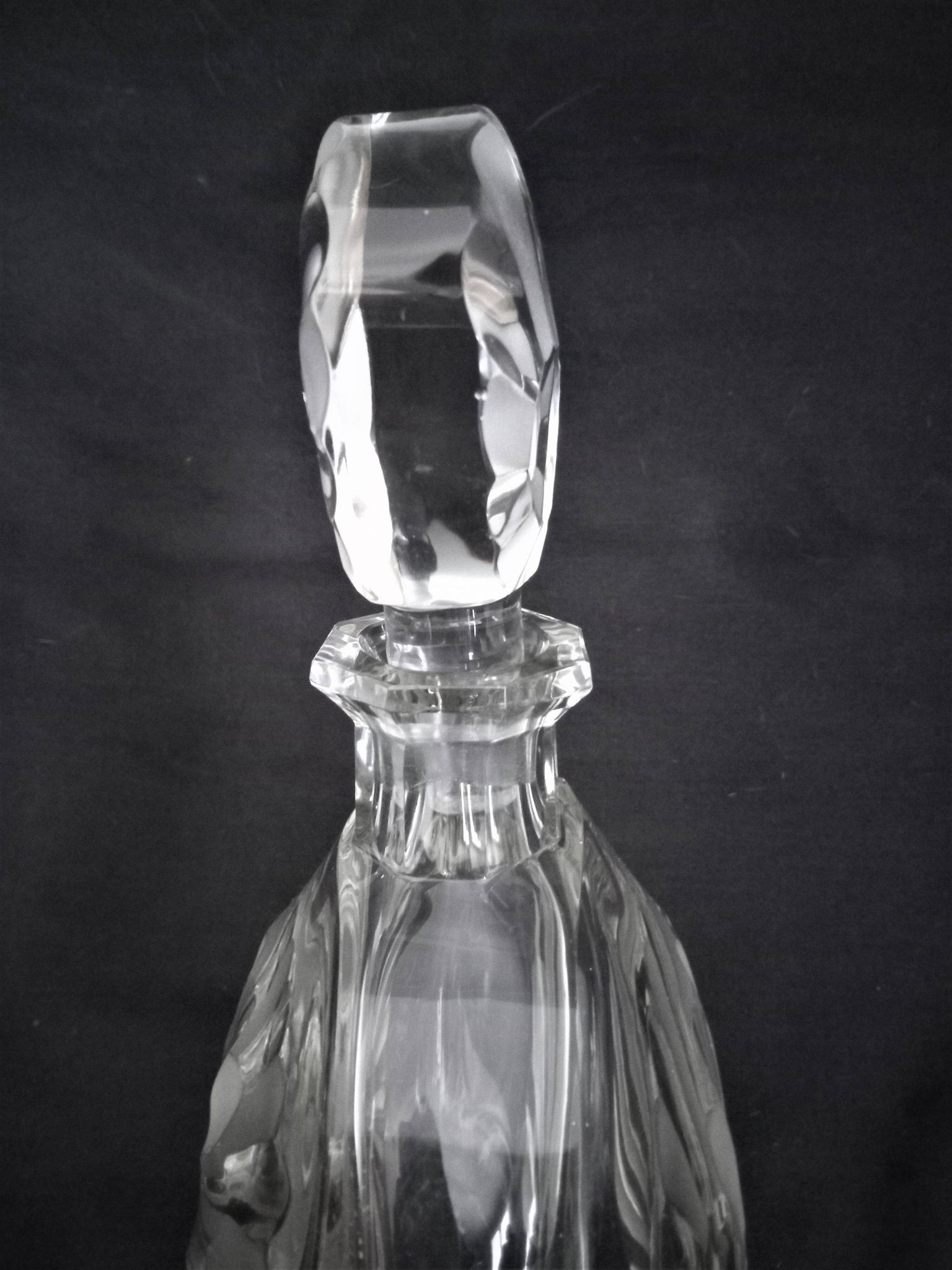 Large Art Deco crystal spirit decanter