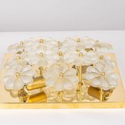 Magnificent small wall lamp/ceiling fixture in glass in the shape of a flower E. Palme, Germany.