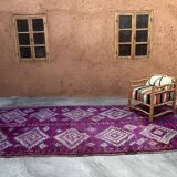 Moroccan purple carpet - 208 x 425 cm